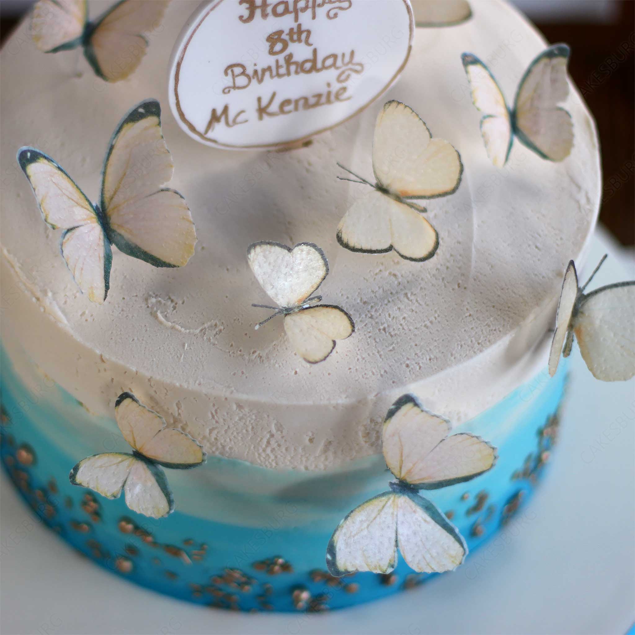 Buttercream Butterfly Golden Sprinkles Cake