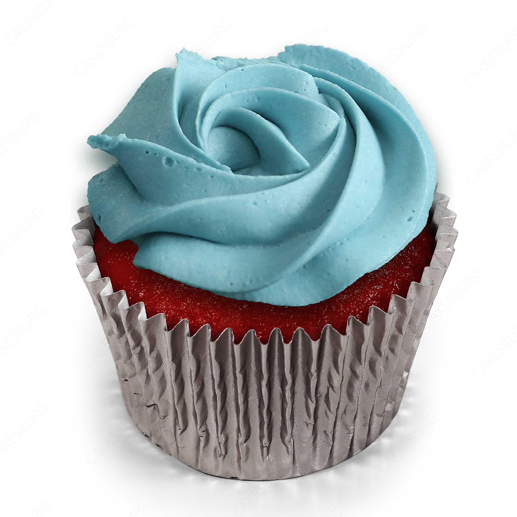 Premium Plain Blue Cupcake Box