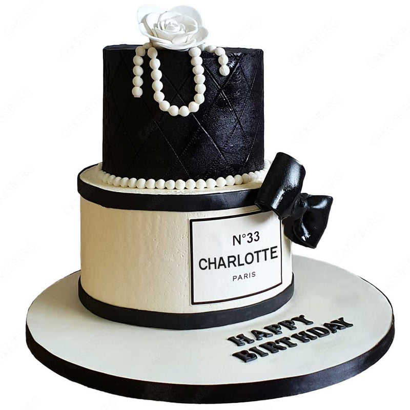 Elegant Black & White Cake