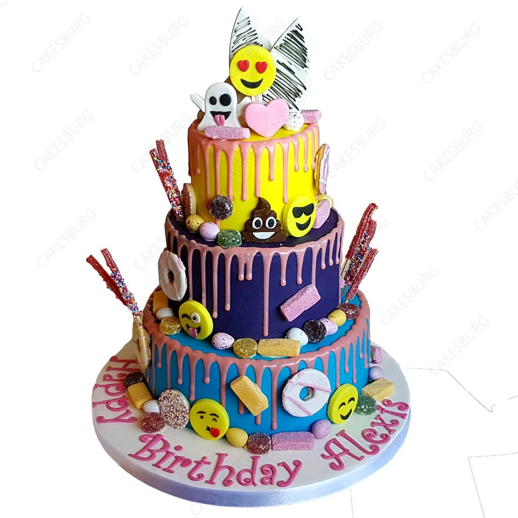 Emoji Drip Cake