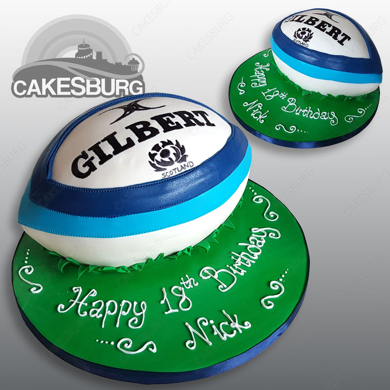 Gilbert Rugby Ball Cake