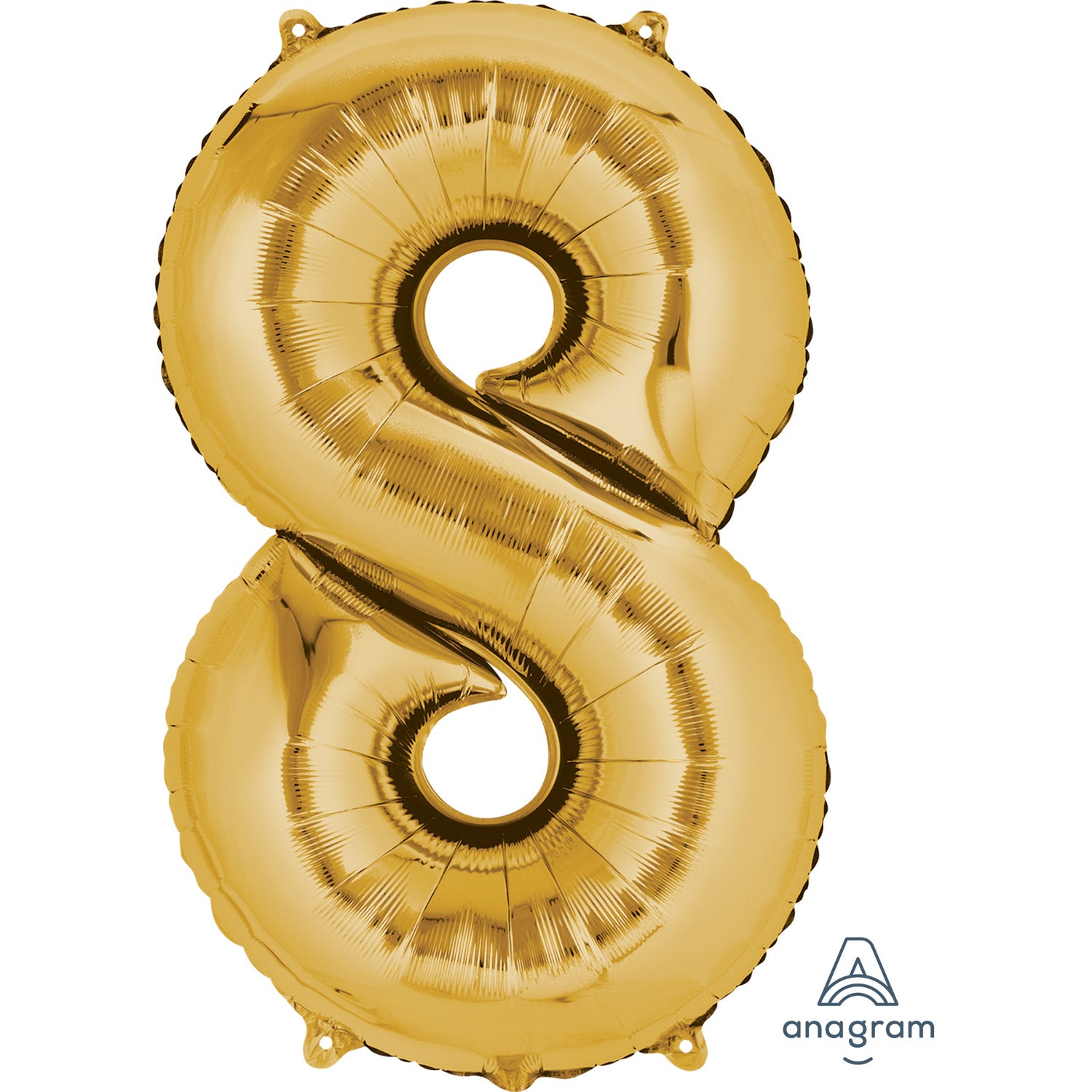 34" Gold - Number 8 - Foil Balloon (HELIUM FILLED)