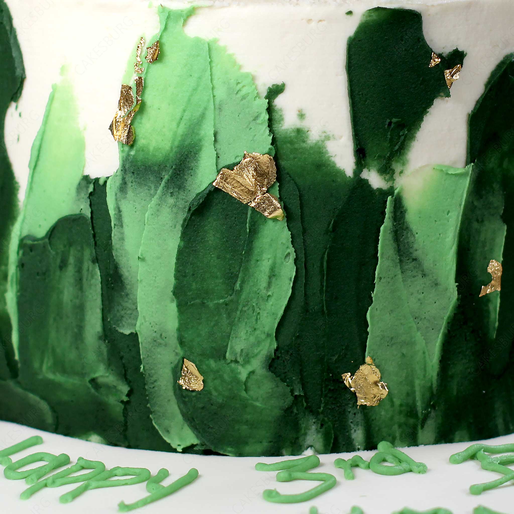Elegant Jade Buttercream Cake