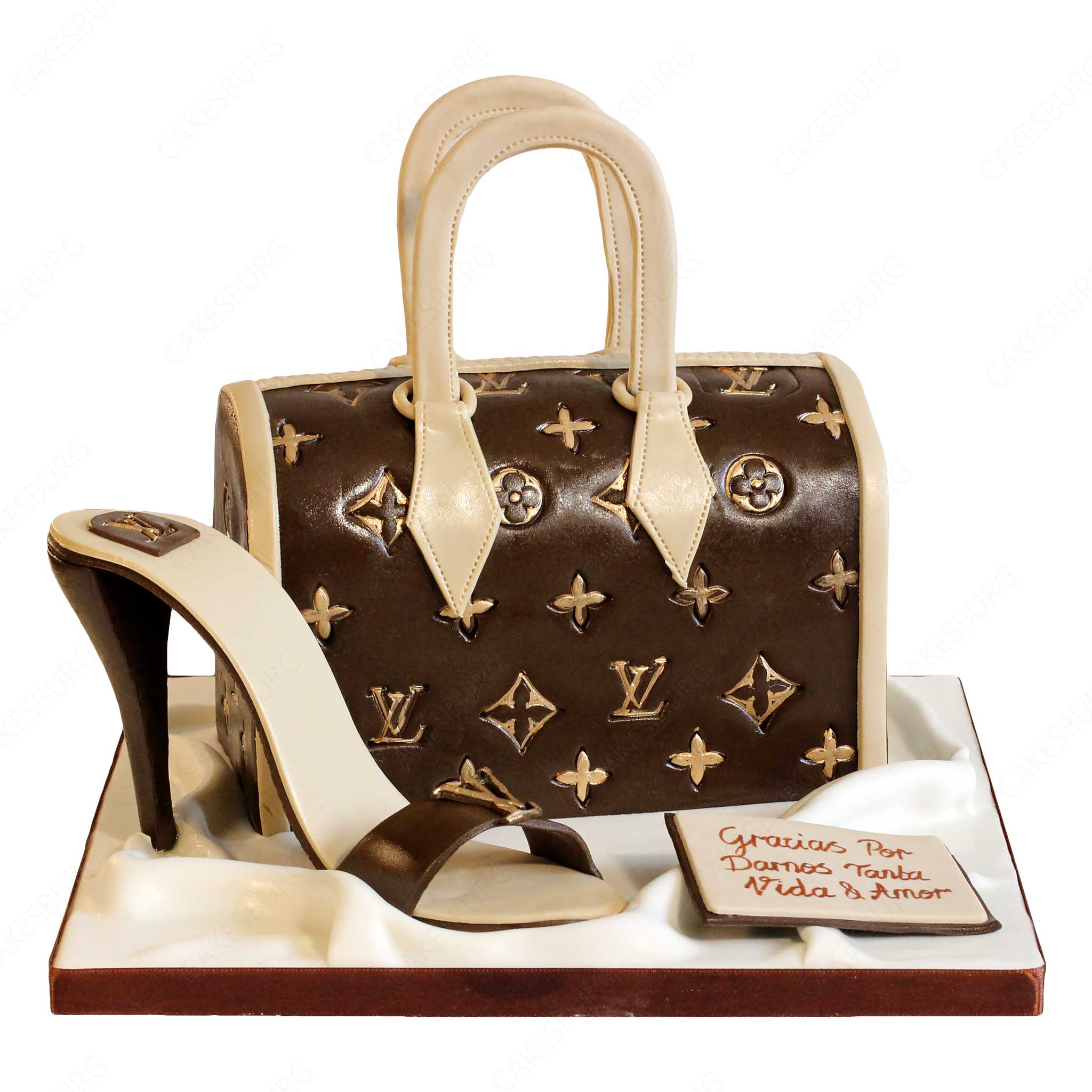 Louis Vuitton Birthday Cake: Louis Vuitton Shoe box, bag - CakesDecor