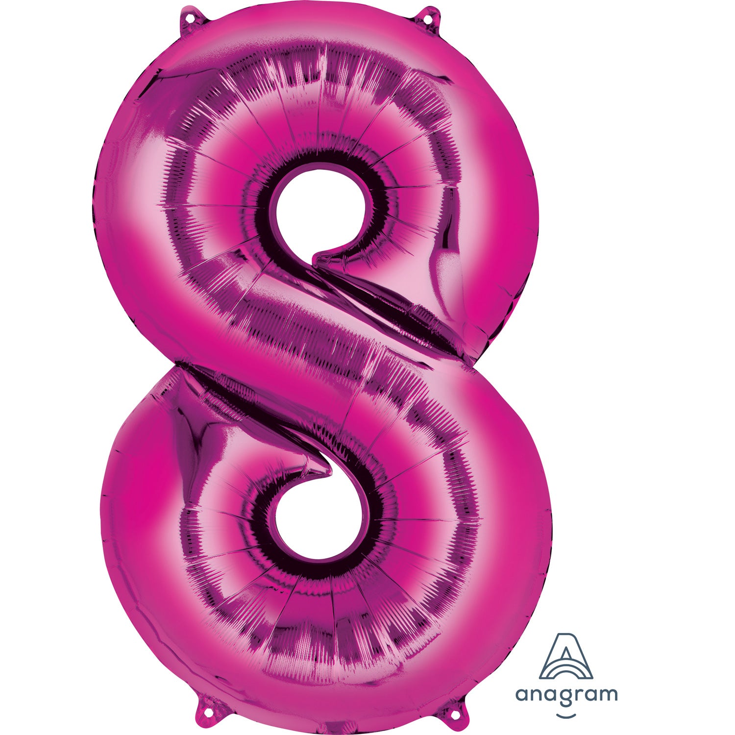 34" Pink - Number 8 - Foil Balloon (HELIUM FILLED)