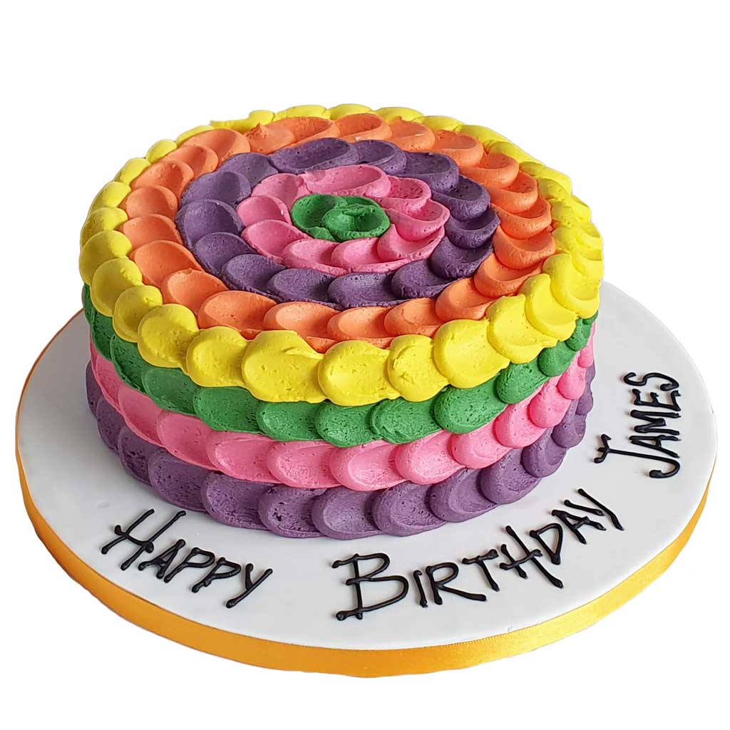 Rainbow Buttercream Cake