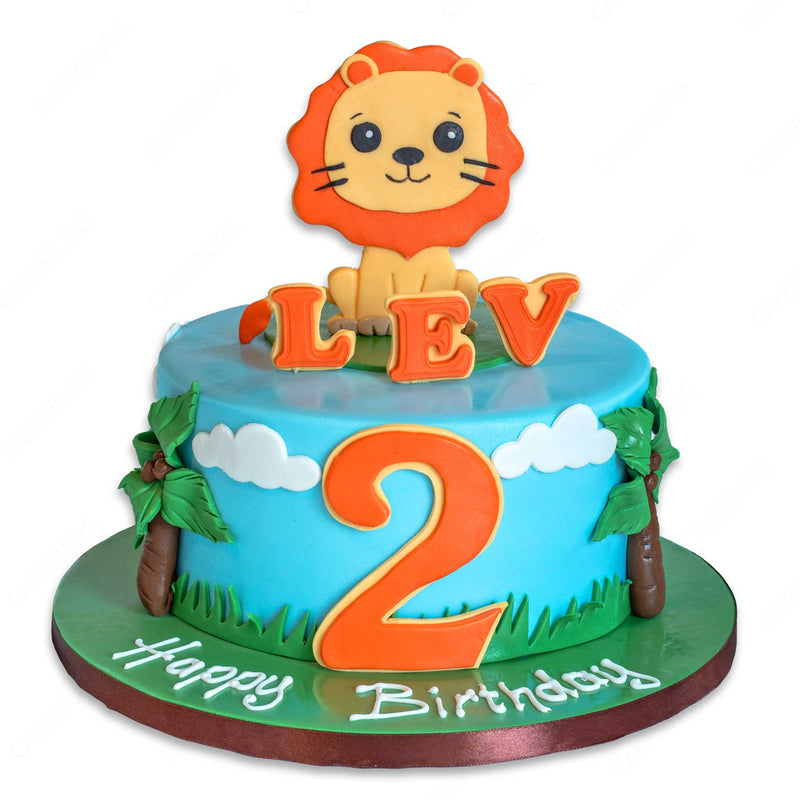 Baby Lion Safari Cake