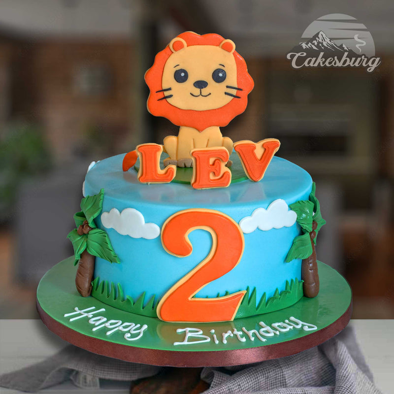 Baby Lion Safari Cake