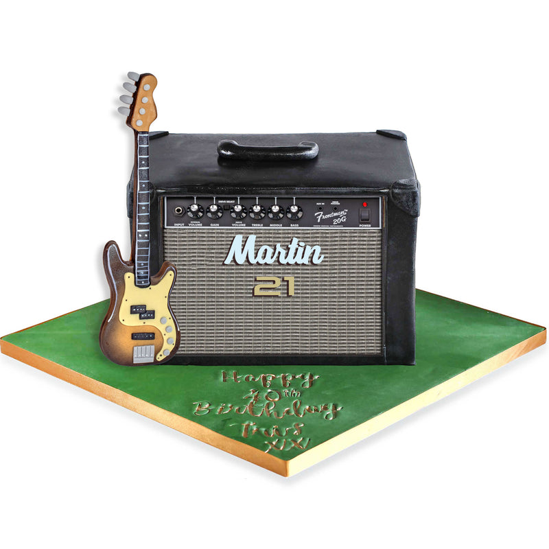 Fender Bass Guitar Amplifier Guitarist Cake