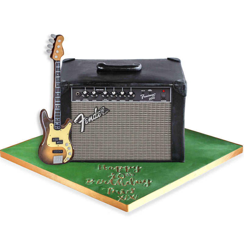 Fender Bass Guitar Amplifier Guitarist Cake