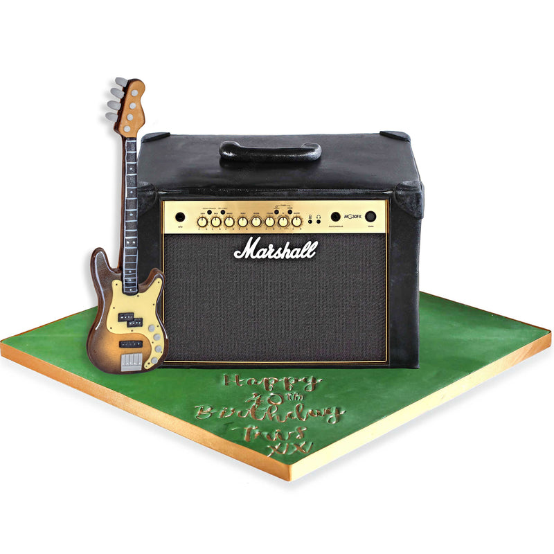 Marshall Bass Guitar Amplifier Guitarist Cake