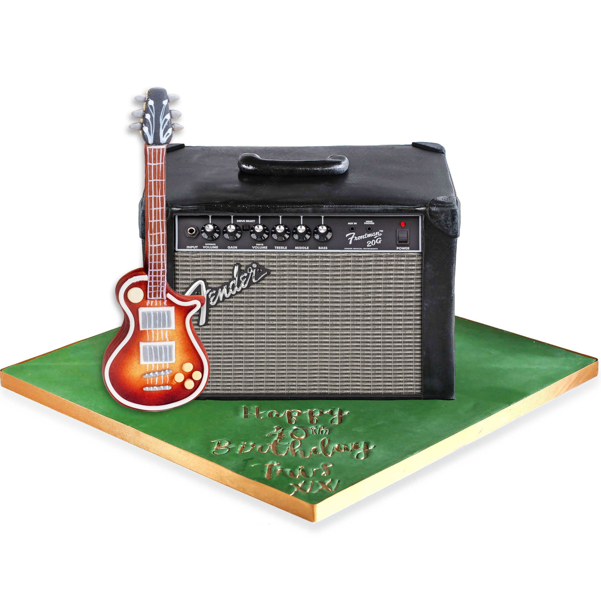 Fender Guitar Amplifier Guitarist Cake #1