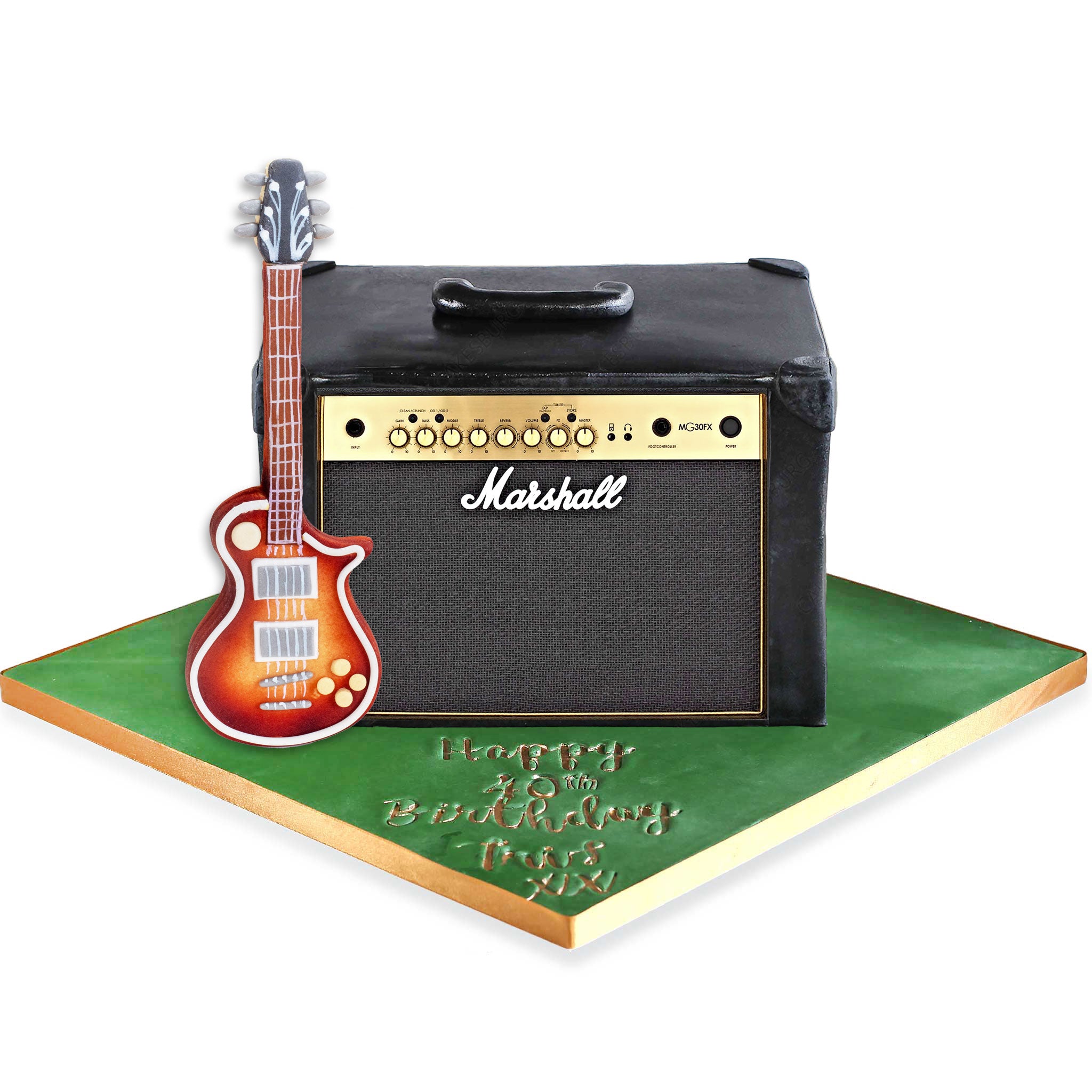 Marshall Guitar Amplifier Guitarist Cake #3
