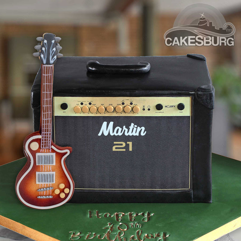 Marshall Guitar Amplifier Guitarist Cake