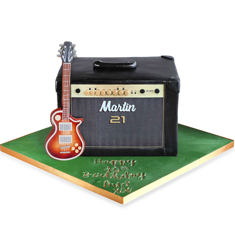 Marshall Guitar Amplifier Guitarist Cake