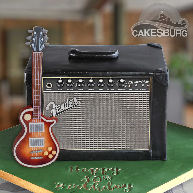 Fender Guitar Amplifier Guitarist Cake