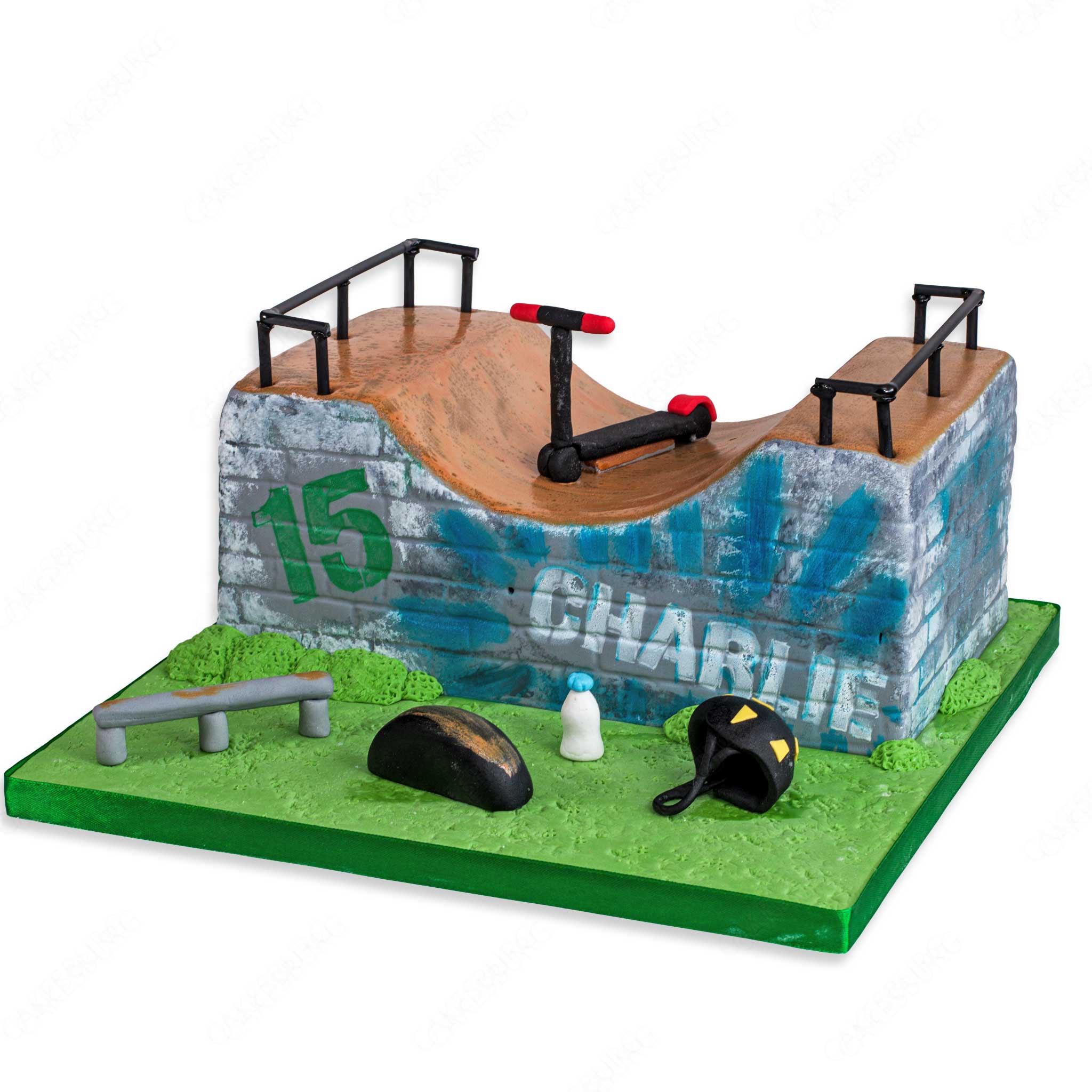 Half Pipe Skate / Scooter Ramp Cake - [TOP SELLER]