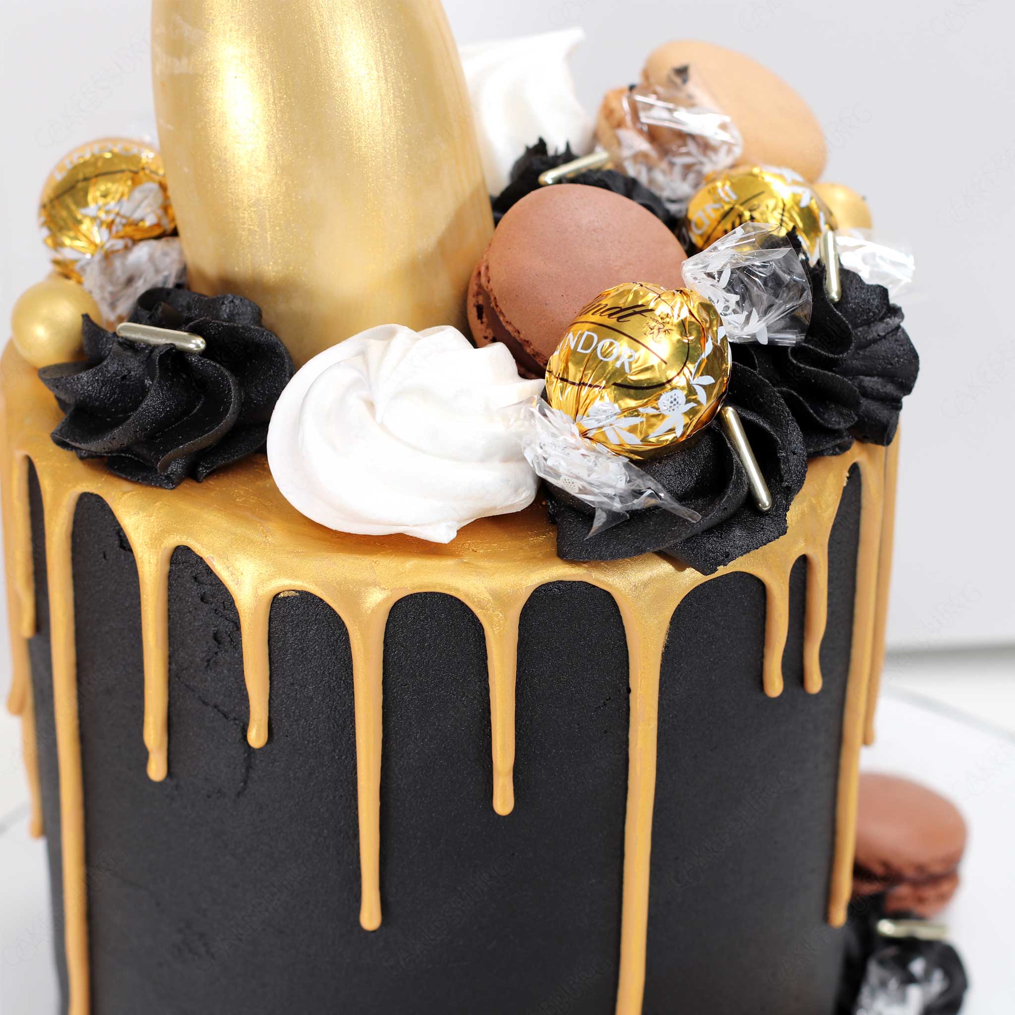 The Golden Silhouette 'Edible Glass' Celebration Cake - [TOP SELLER]