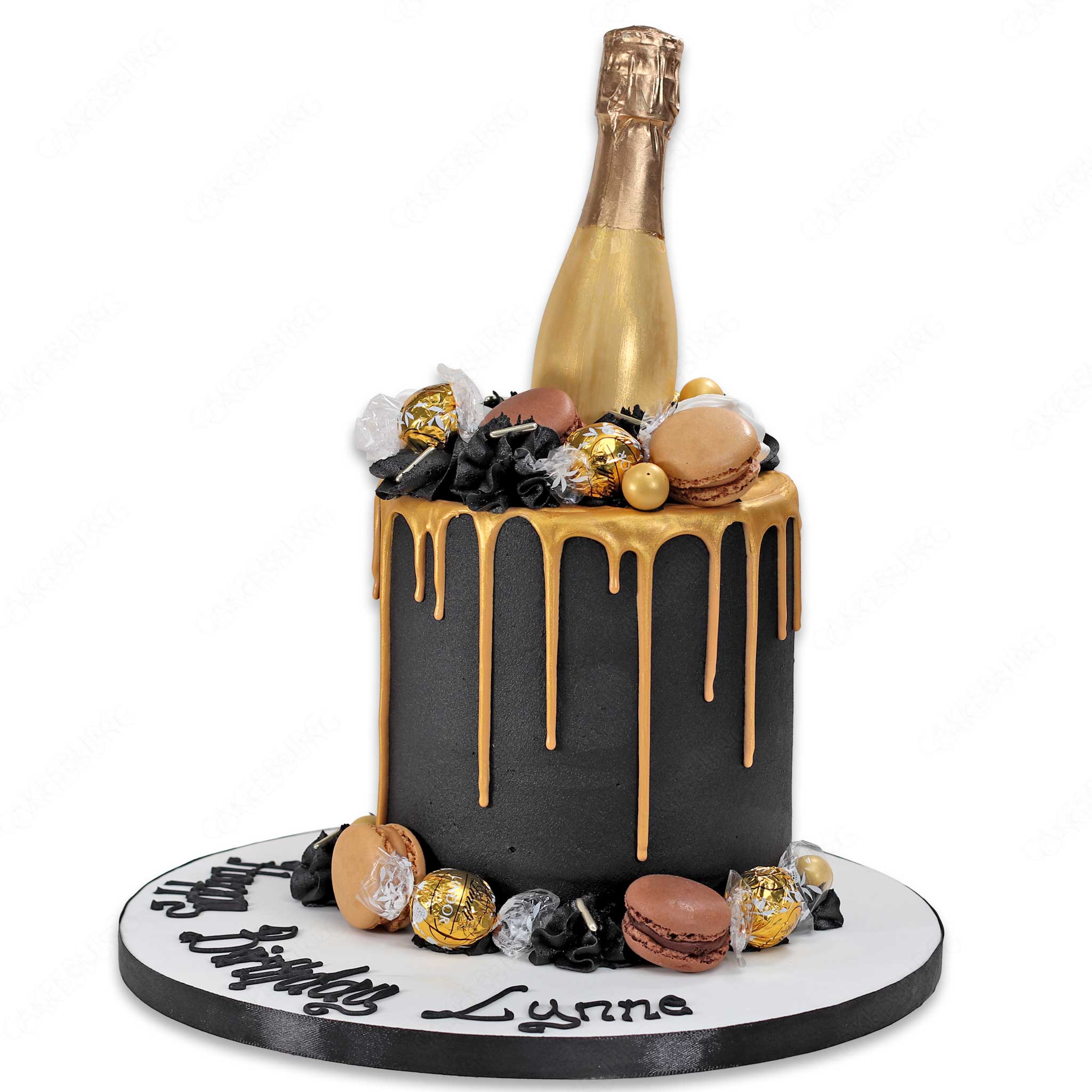 The Golden Silhouette 'Edible Glass' Celebration Cake - [TOP SELLER]