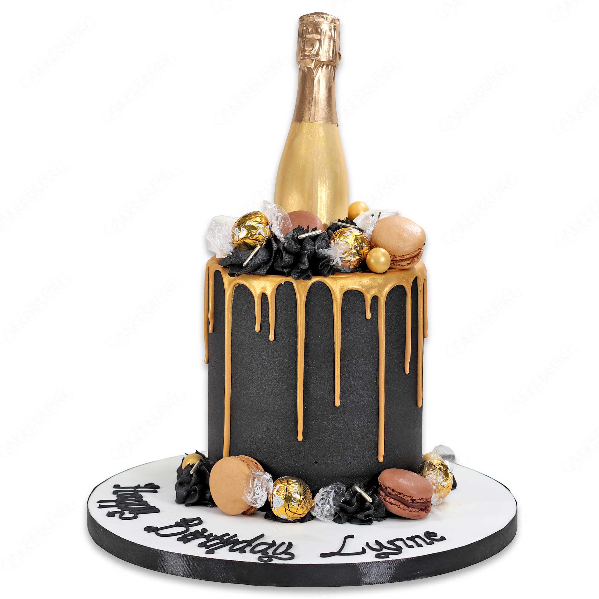 The Golden Silhouette 'Edible Glass' Celebration Cake - [TOP SELLER]