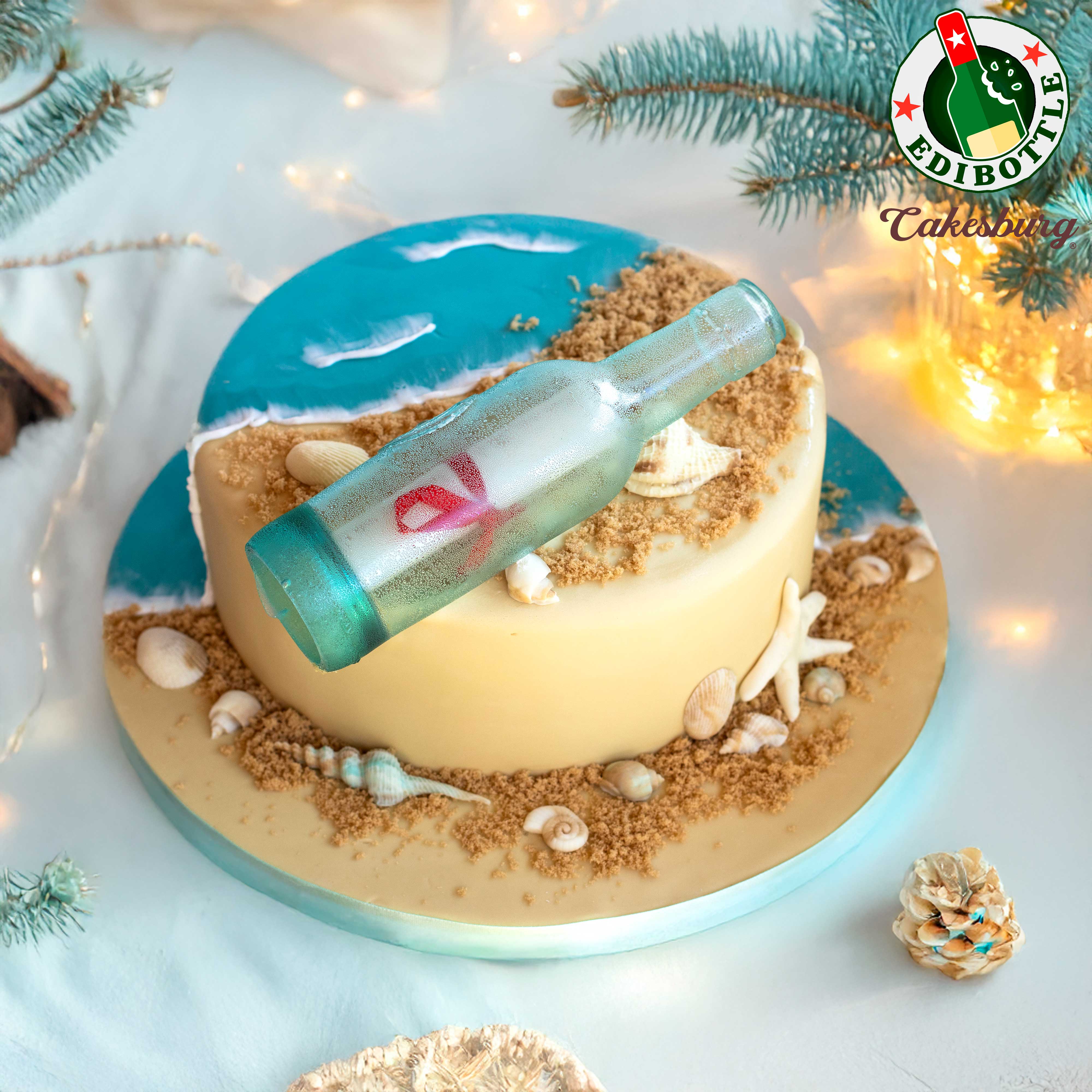 The EdiBottle™ Signature: Message in a Bottle Cake