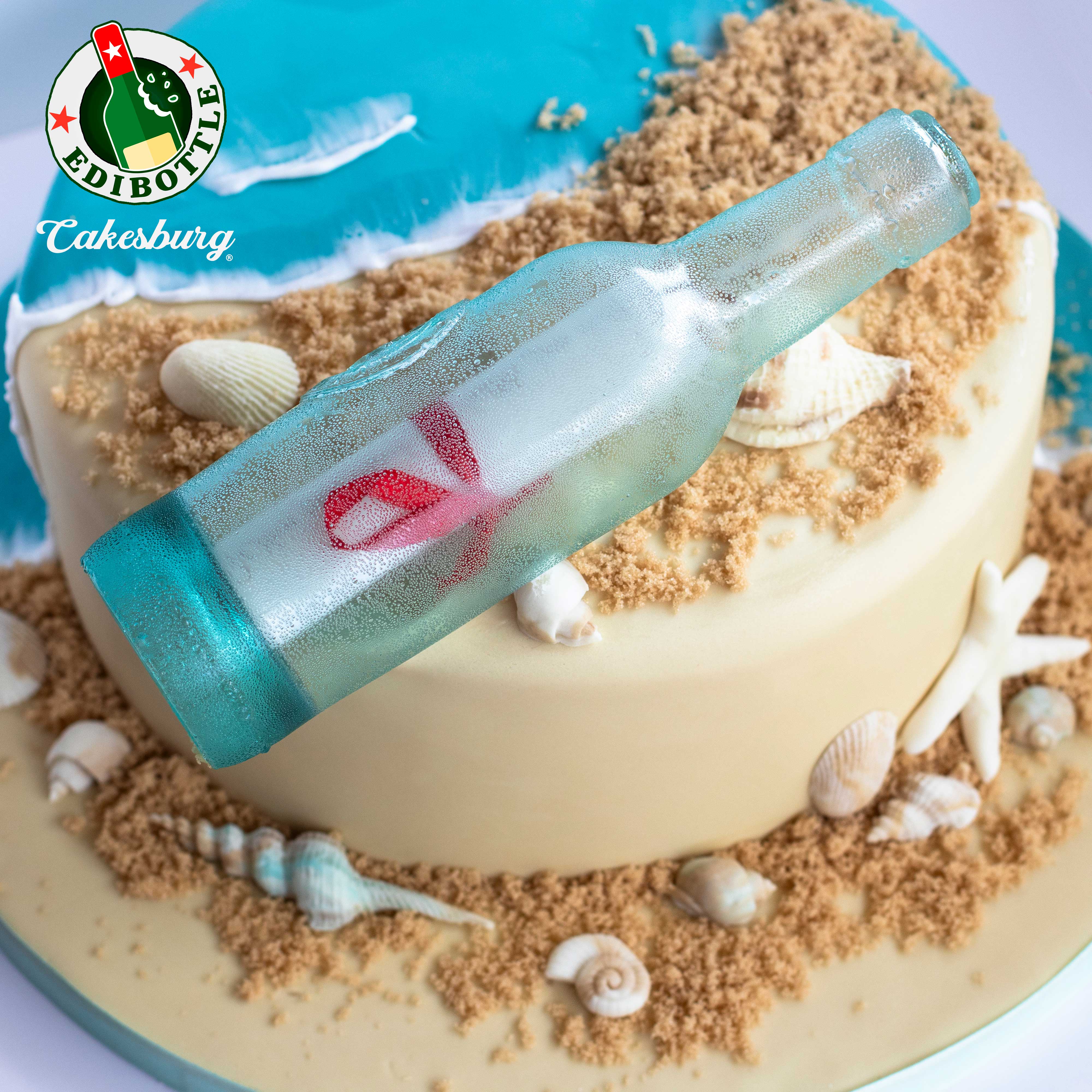 The EdiBottle™ Signature: Message in a Bottle Cake