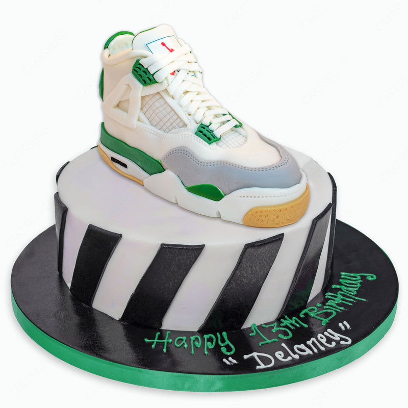 Air Jordan 4 Trainer Shoe Cake - Pine Green