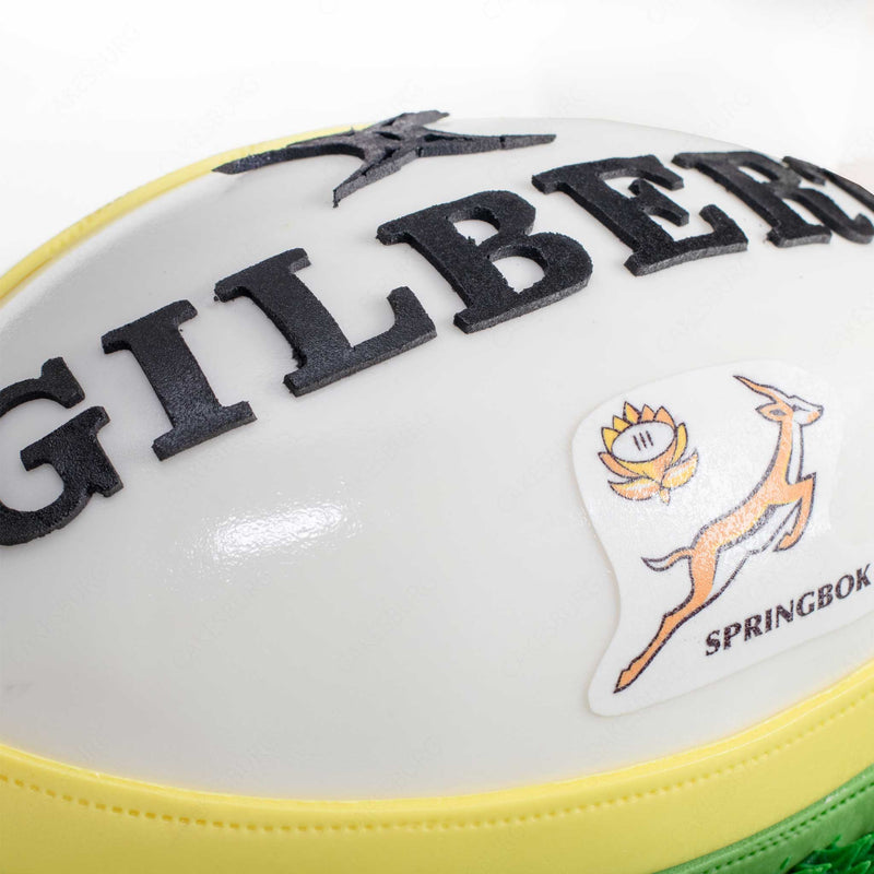 Springbok Rugby Ball Cake