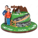 Hiking Camping Trekking Cake