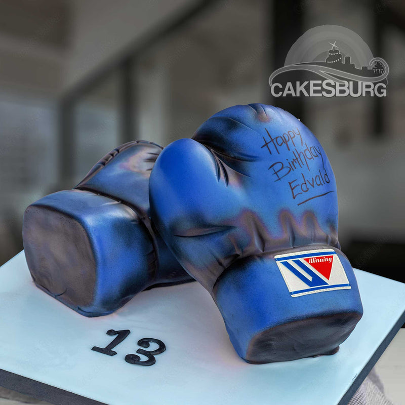 Winning Professional Boxing Gloves Cake