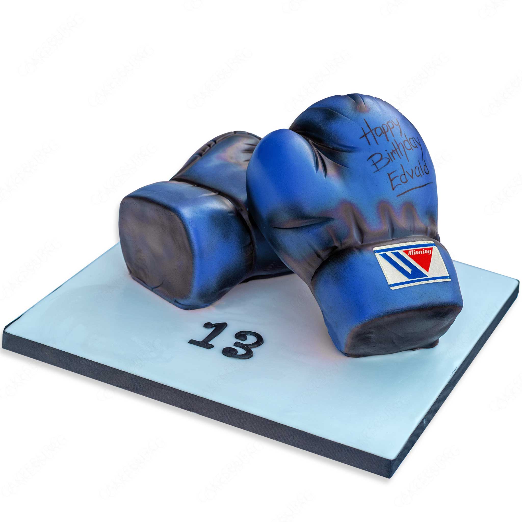 Winning Professional Boxing Gloves Cake
