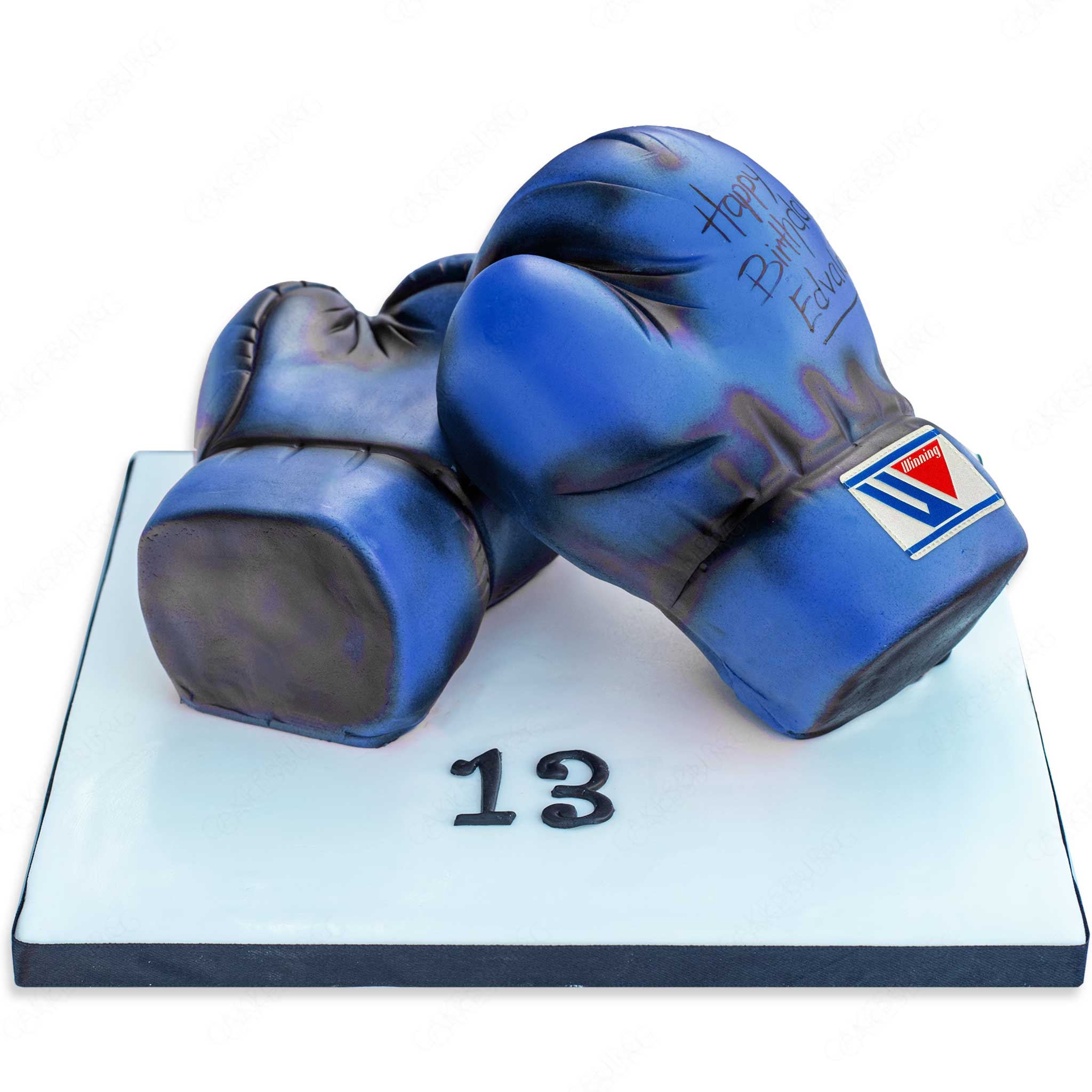 Winning Professional Boxing Gloves Cake