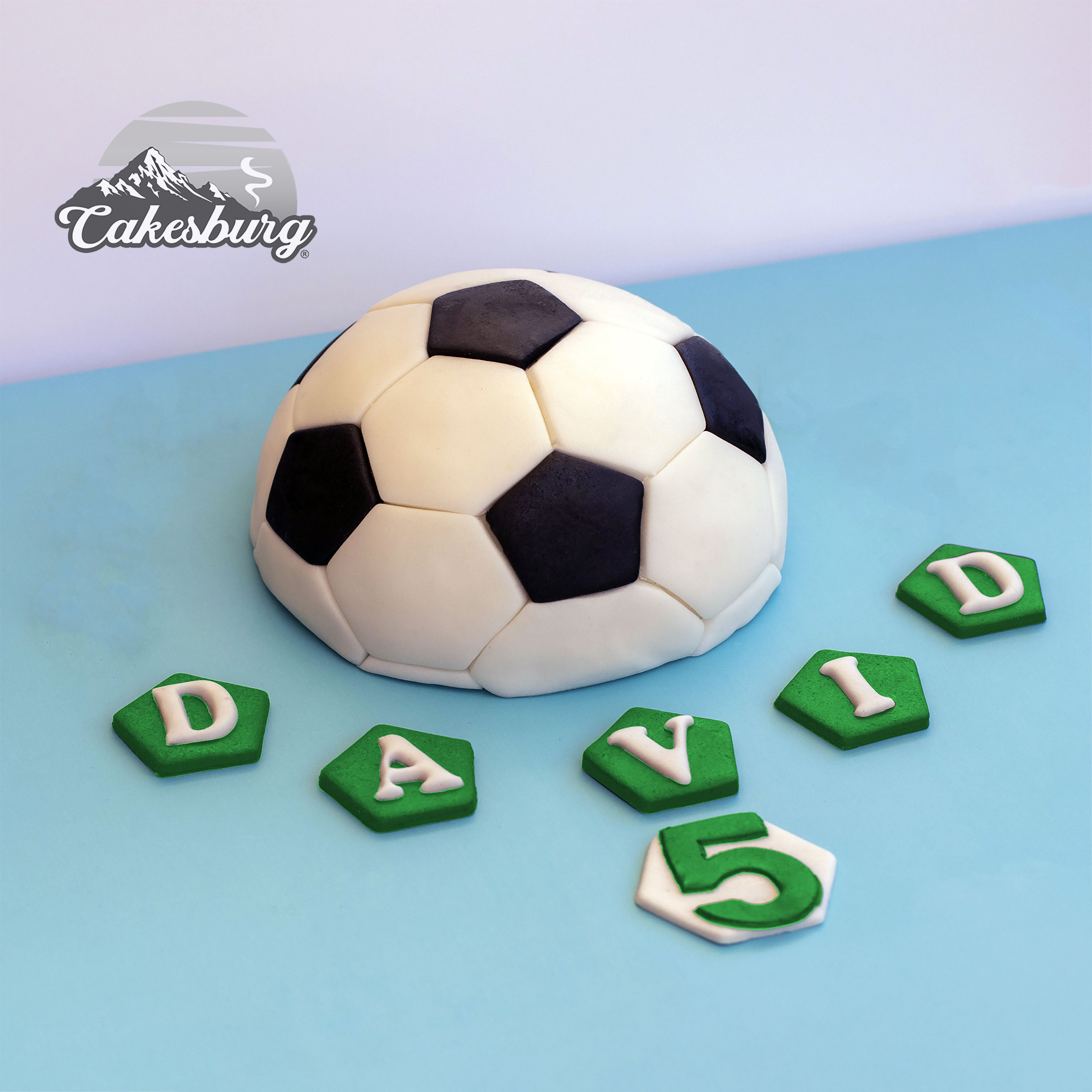 Edible Fondant Football Cake Topper