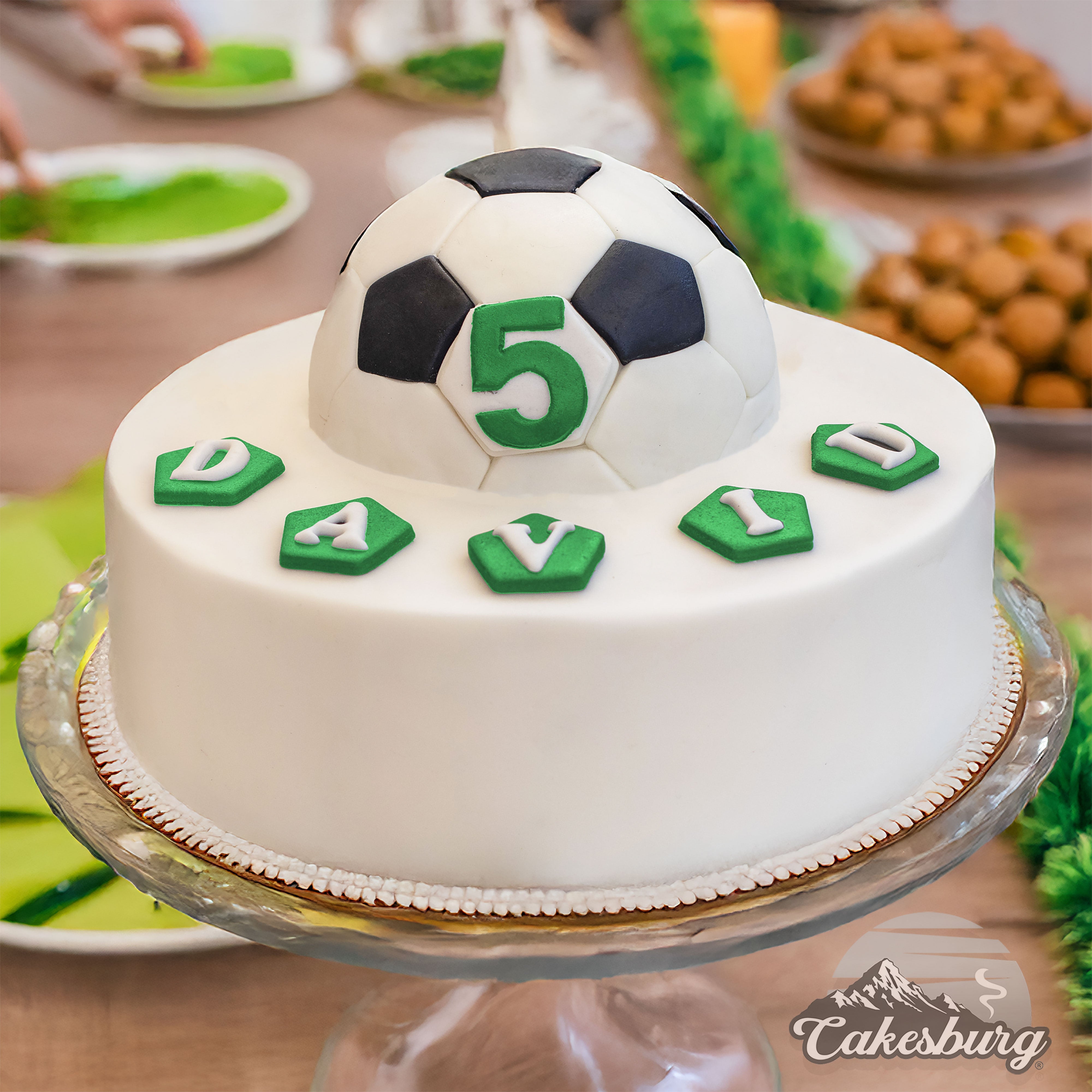 Edible Fondant Football Cake Topper