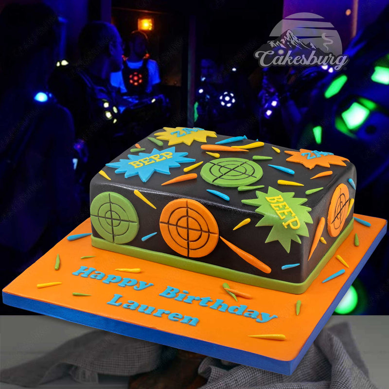 Laser Tag Party Cake