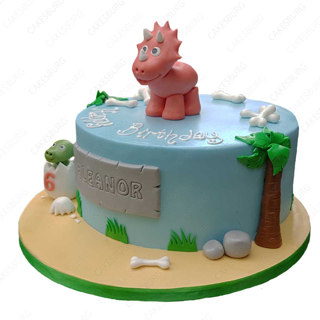 Dinosaur Cake for Alex's 3rd Birthday! | Happy Cake Studio