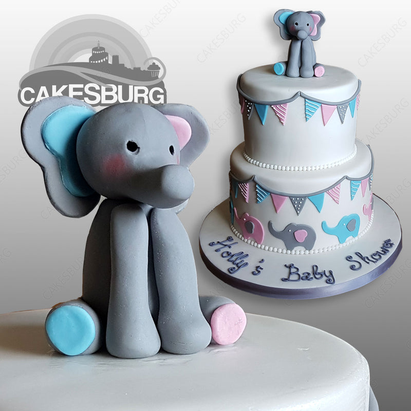 3D Cutout of Baby Elephant Cake - Montilio's Bakery