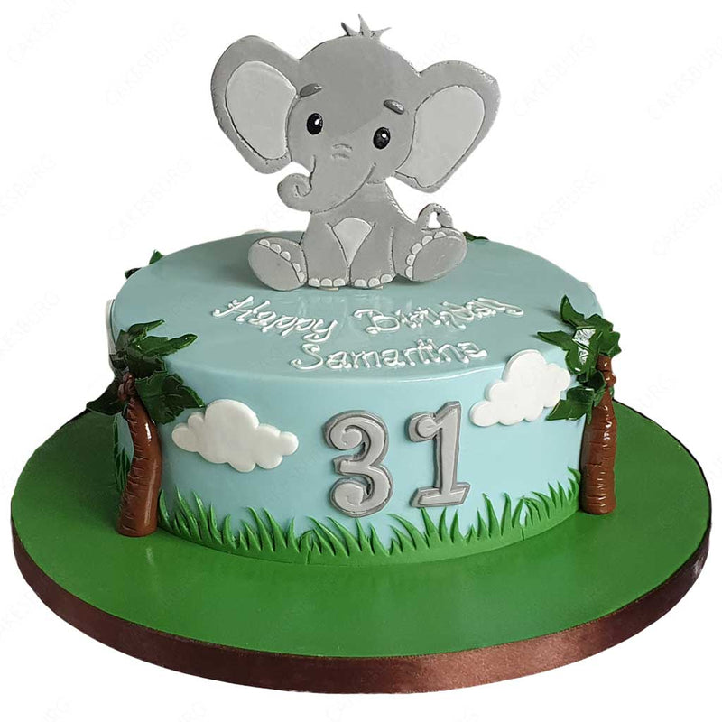 Shop for Fresh Cute Baby Elephant Cake for Baby online - Balangir