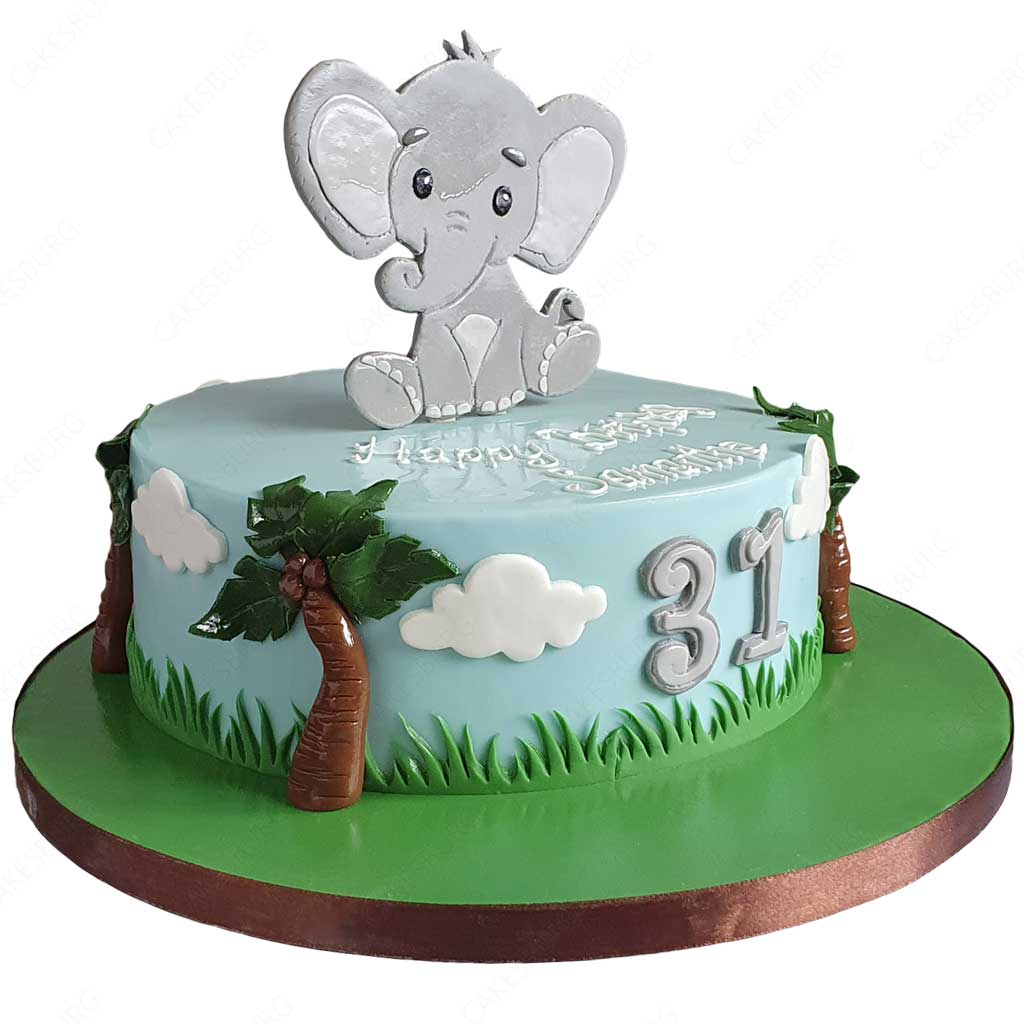 Elephant @ Fresh Cream Cake | Fresh cream birthday cake, Cake, Elephant  cakes