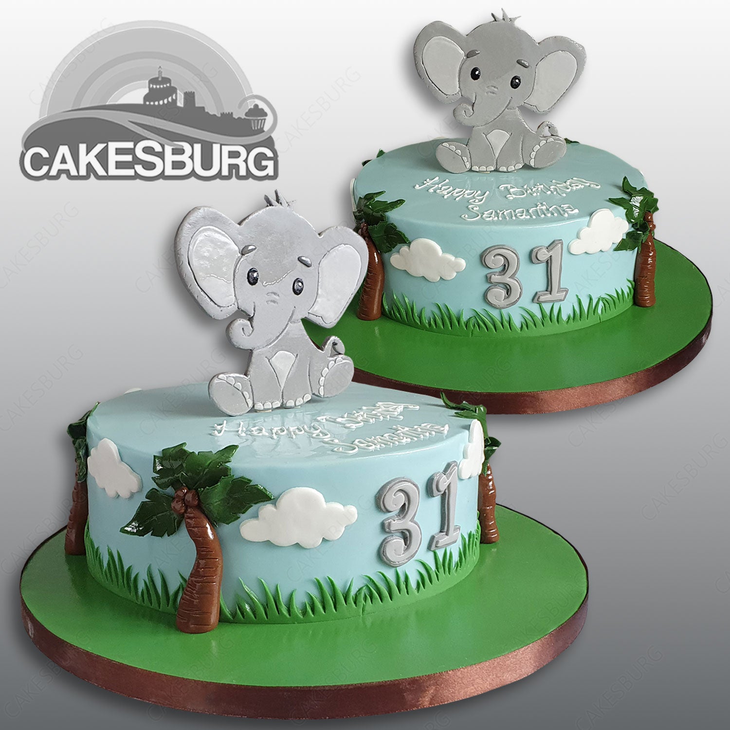 Elephant edible cake topper muffin party decoration birthday gift baby pink  | eBay