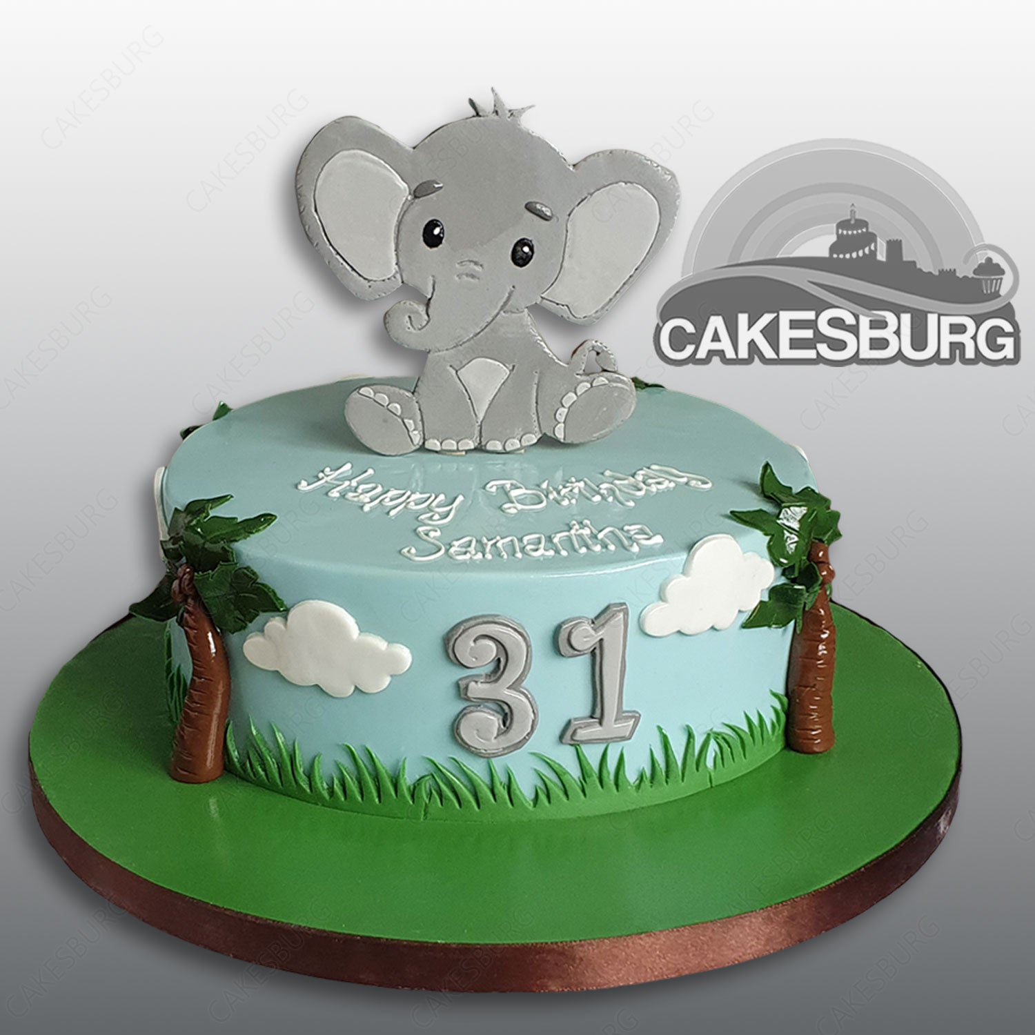 Baby elephant best sale cake ideas