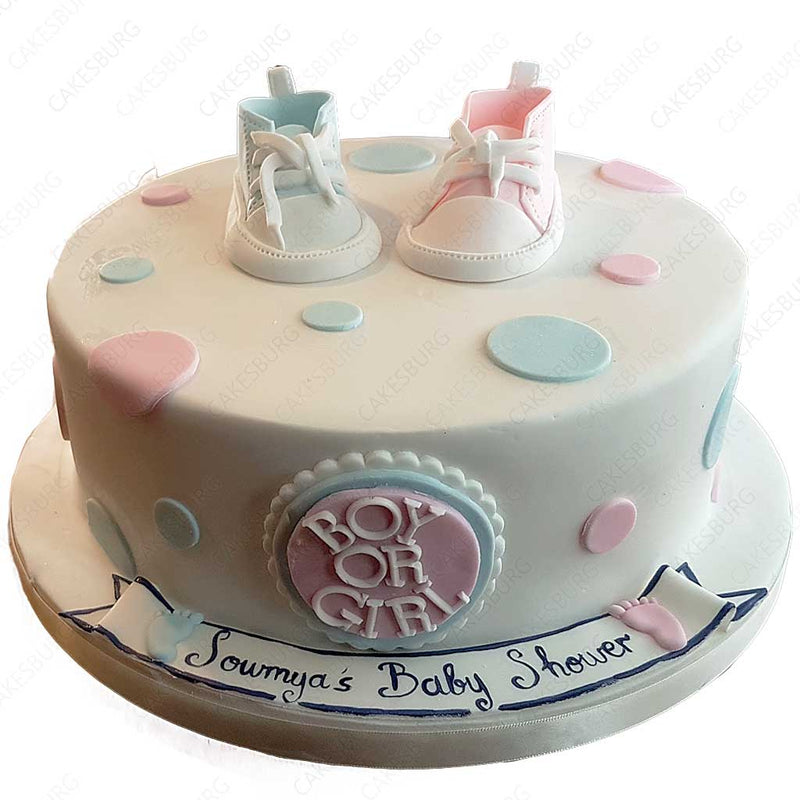 Baby Shoes (Gender Reveal) Cake