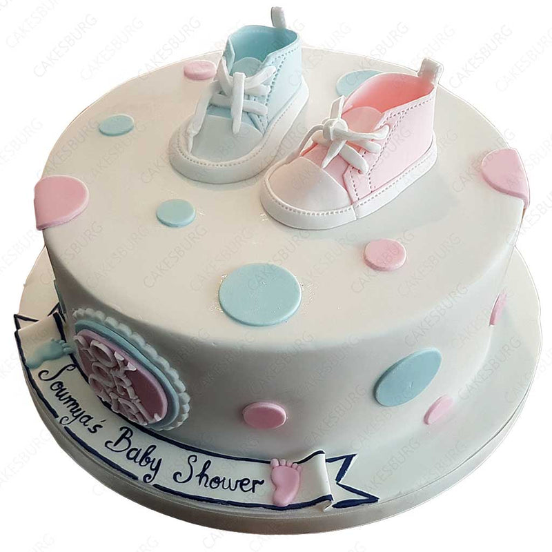 Baby Shoes (Gender Reveal) Cake