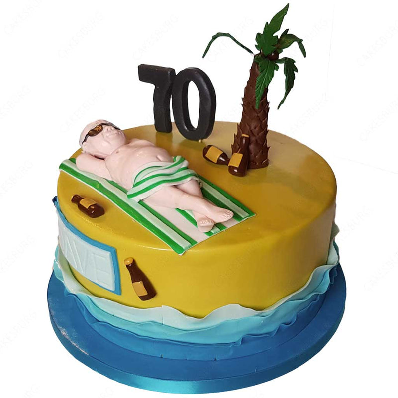 2 Tier Retirement Cake for Dad | online retirement cake | Bakehoney
