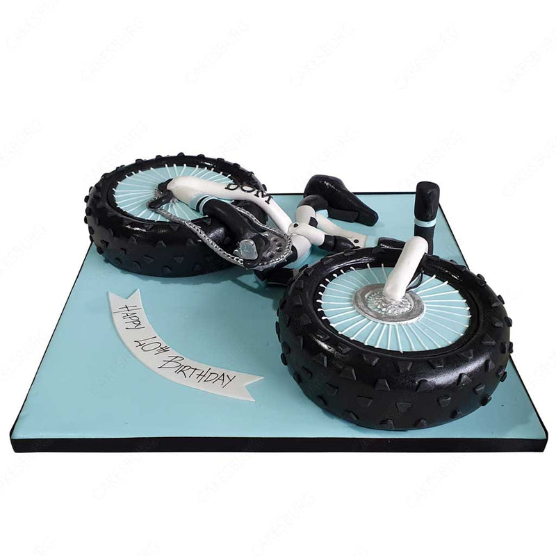 new design | new trick |bicycle theme cake| how to make cycle cake fondant  cake watching full video - YouTube