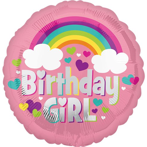 18" Birthday Girl Foil Balloon (HELIUM FILLED)
