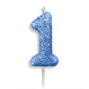Blue Number Candles (7cm / 2.7")
