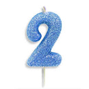 Blue Number Candles (7cm / 2.7")