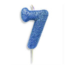 Blue Number Candles (7cm / 2.7")