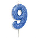 Blue Number Candles (7cm / 2.7")